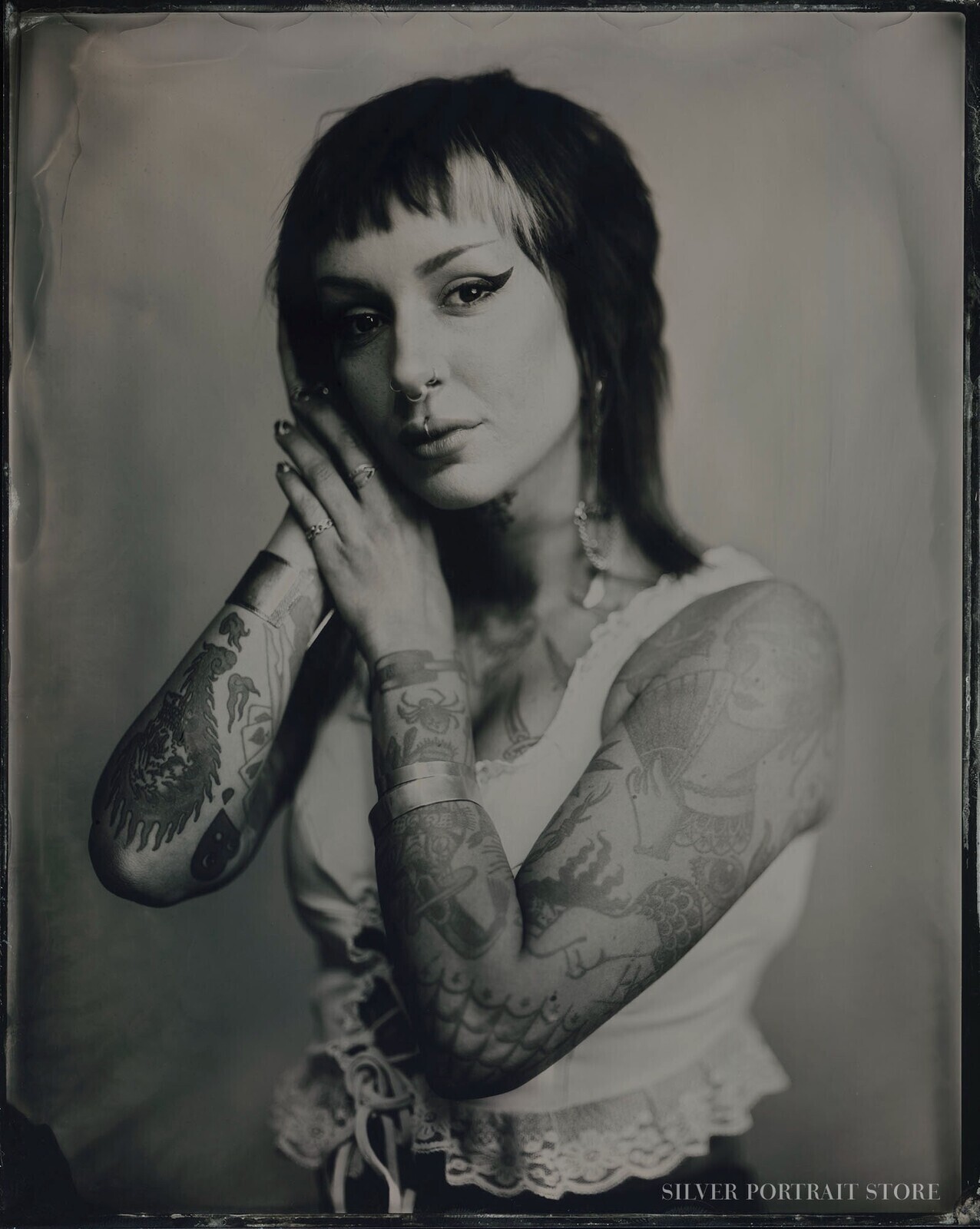 Moira-Silver Portrait Store-Wet plate collodion-Tintype 20 x 25 cm.